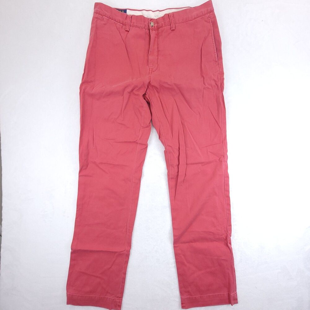Polo Ralph Lauren Bedford Chino Classic Fit Twill Pants Red Size 34x34(34x32)